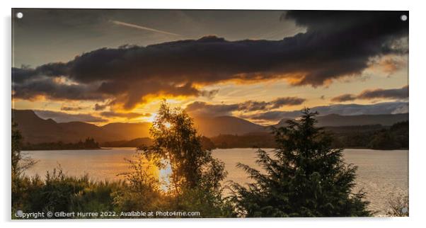 Scottish Dawn: Splendour of Loch Awe Acrylic by Gilbert Hurree