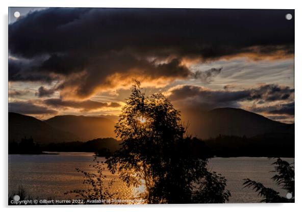 Dawn Embrace of Scottish Loch Awe Acrylic by Gilbert Hurree