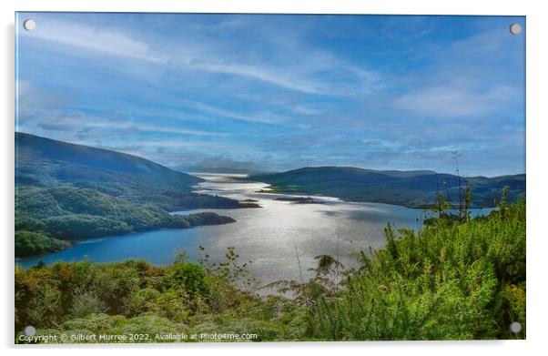 'Tranquil Loch Ruel: Scottish Highland's Gem' Acrylic by Gilbert Hurree