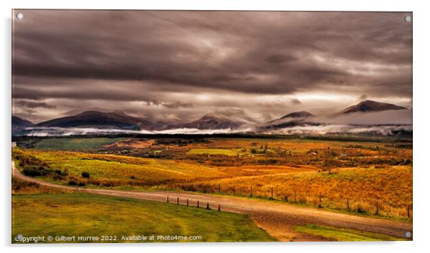Scotland's Pinnacle: The Nevis Range Acrylic by Gilbert Hurree