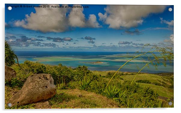 'Rodrigues Island: A Jewel of Mauritius' Acrylic by Gilbert Hurree