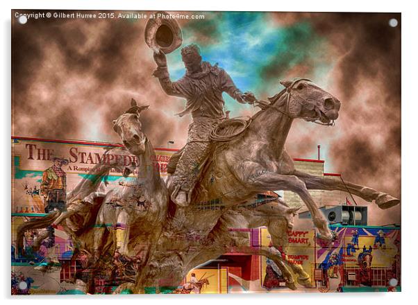  The Calgary Stampede Canada Acrylic by Gilbert Hurree