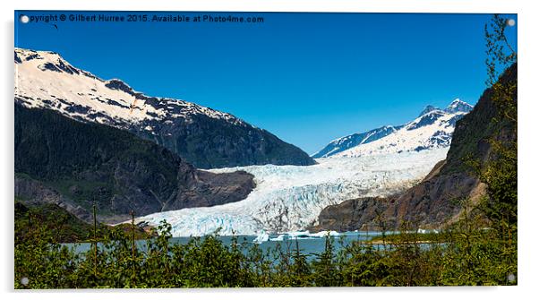 Chilly Splendour: Mendenhall Glacier Acrylic by Gilbert Hurree