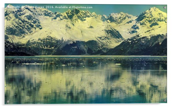 Frozen Splendour: Alaska's Turquoise Wonderland Acrylic by Gilbert Hurree