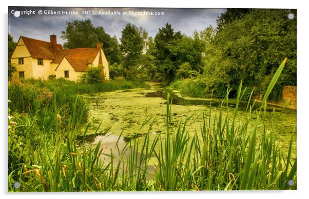 Timeless Constable's Icon: Willy Lott's Cottage Acrylic by Gilbert Hurree