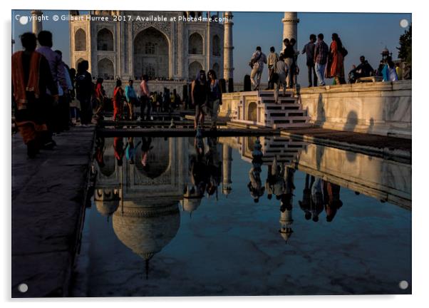 The Taj Mahal: Reflections of Eternal Love Acrylic by Gilbert Hurree