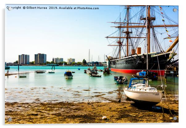 Historic Splendour of Portsmouth Harbour Acrylic by Gilbert Hurree