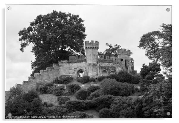 Majestic Warwick Castle Keep Acrylic by Adam Clare