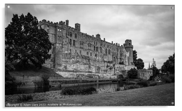 Majestic Warwick Castle at Dusk Acrylic by Adam Clare