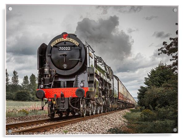 Steam train express Acrylic by DAVID KNIGHT
