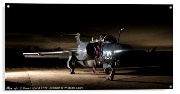Hawker Siddeley Buccaneer at Night Acrylic by Dave Layland