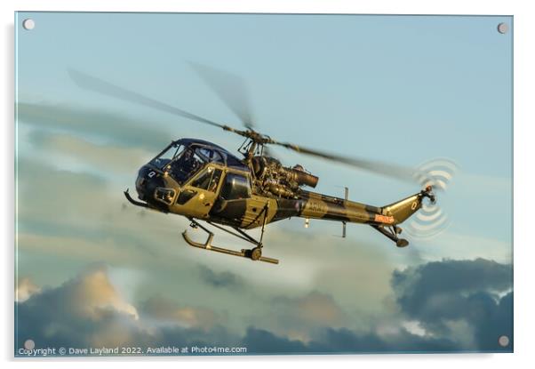 Army Scout Helicopter Acrylic by Dave Layland