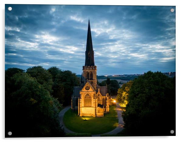 Wentworth Church Acrylic by Apollo Aerial Photography