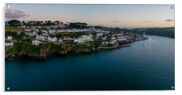 Fowey Cornwall From The Air Acrylic by Apollo Aerial Photography