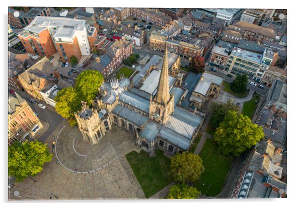 Sheffield Cathedral Acrylic by Apollo Aerial Photography