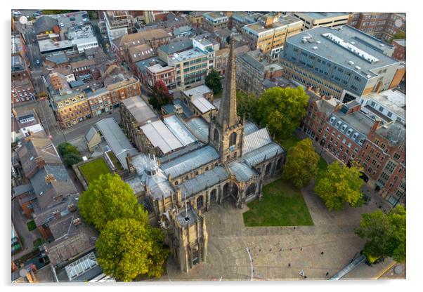 Sheffield Cathedral Acrylic by Apollo Aerial Photography