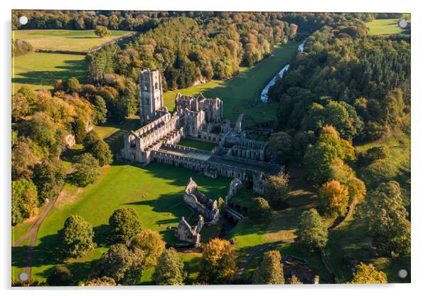 Fountains Abbey From The Air Acrylic by Apollo Aerial Photography