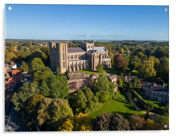 Ripon Cathedral From The Air Acrylic by Apollo Aerial Photography