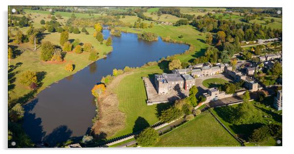 Ripley Castle From The Air Acrylic by Apollo Aerial Photography