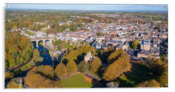 Knaresborough Panoramic Acrylic by Apollo Aerial Photography