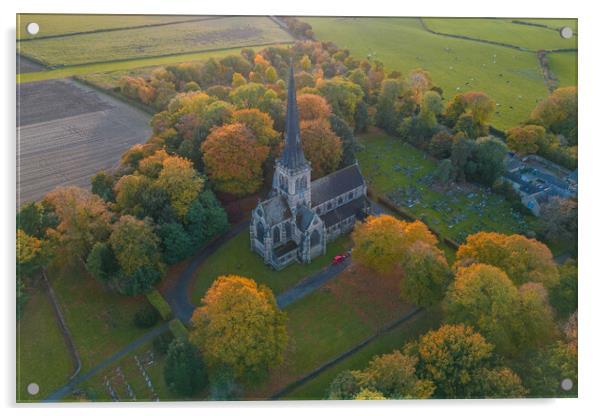 Wentworth in Autumn Acrylic by Apollo Aerial Photography