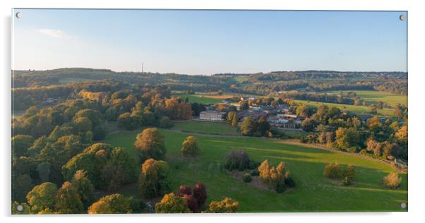 Cannon Hall and Grounds From The Air Acrylic by Apollo Aerial Photography