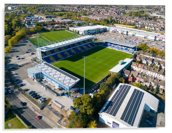 Field Mill Mansfield Town Acrylic by Apollo Aerial Photography