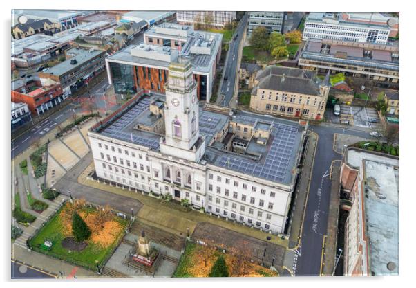 Barnsley Town Hall Acrylic by Apollo Aerial Photography