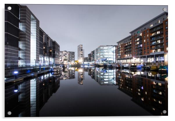 Leeds Dock Acrylic by Apollo Aerial Photography