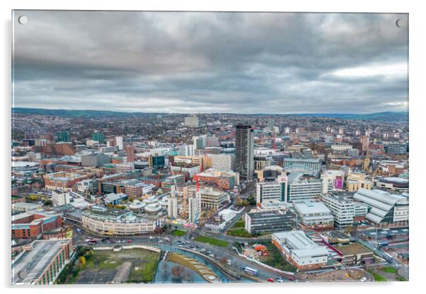 The City of Sheffield Acrylic by Apollo Aerial Photography
