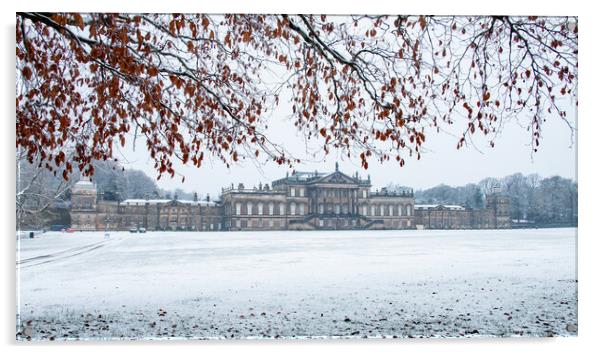 Wentworth Woodhouse A Christmas Card Acrylic by Apollo Aerial Photography