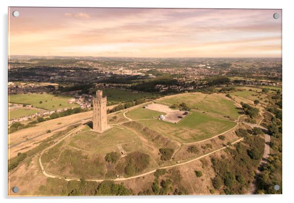 Castle Hill Victoria Tower Acrylic by Apollo Aerial Photography