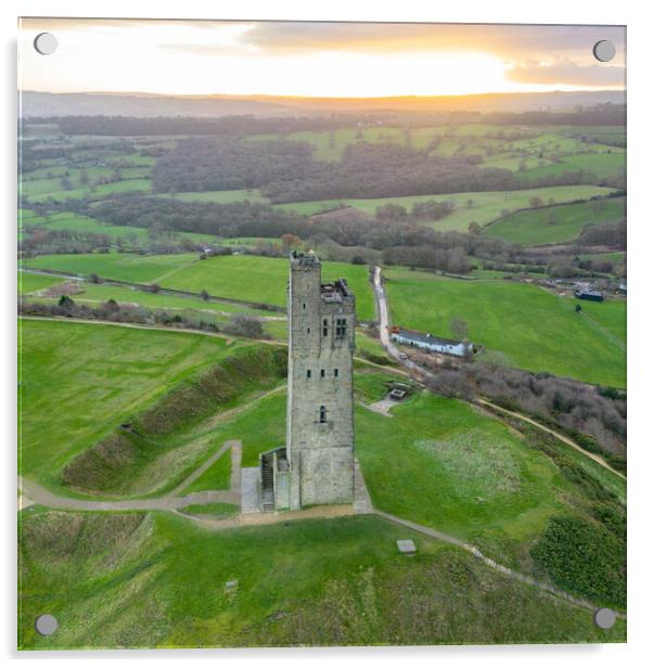 Victoria Tower Wakefield Acrylic by Apollo Aerial Photography