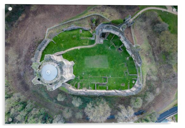Conisbrough Castle and Keep Acrylic by Apollo Aerial Photography