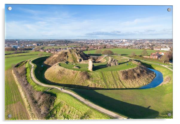 Sandal Castle Acrylic by Apollo Aerial Photography