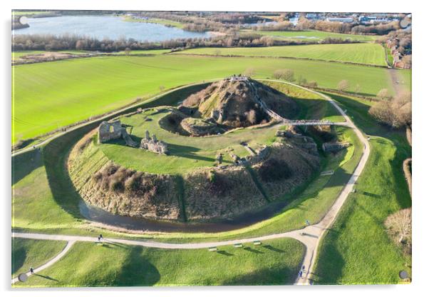 Sandal Castle Acrylic by Apollo Aerial Photography