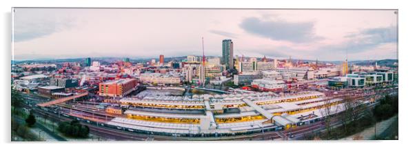 Sheffield Cityscape Sunrise Acrylic by Apollo Aerial Photography