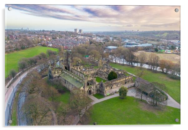 Kirkstall Abbey  Acrylic by Apollo Aerial Photography