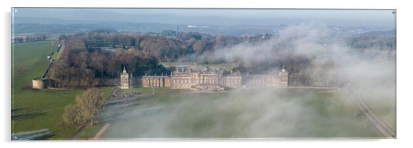 Wentworth Woodhouse In The Mist Acrylic by Apollo Aerial Photography