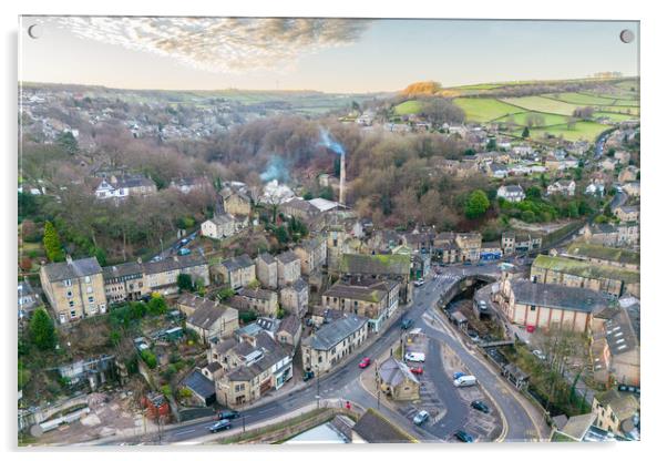 Holmfirth Acrylic by Apollo Aerial Photography