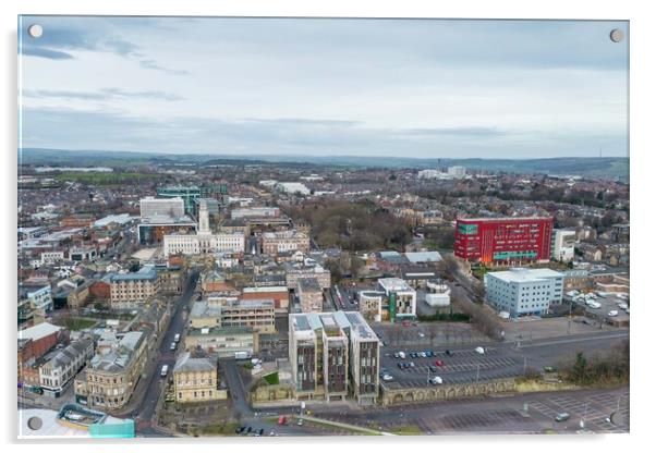 Barnsley Skyline Acrylic by Apollo Aerial Photography