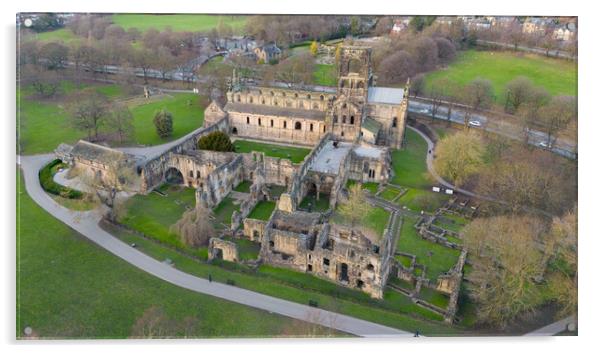 Kirkstall Abbey  Acrylic by Apollo Aerial Photography