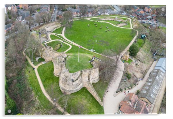 Pontefract Castle From The Air Acrylic by Apollo Aerial Photography