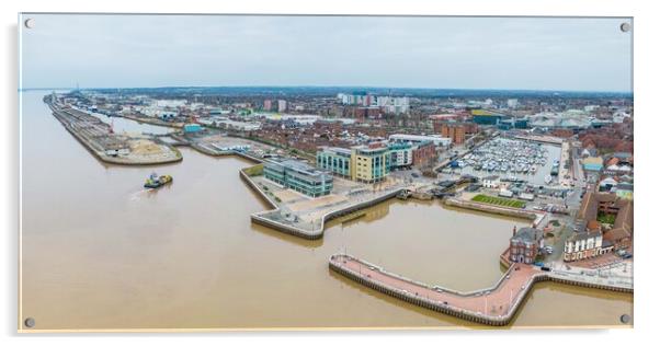 Hull Marina Acrylic by Apollo Aerial Photography