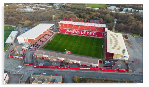 Barnsley Football Club Acrylic by Apollo Aerial Photography
