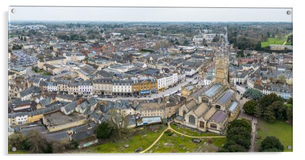 Cirencester from Above Acrylic by Apollo Aerial Photography
