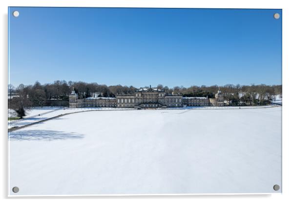Wentworth Woodhouse In The Snow Acrylic by Apollo Aerial Photography