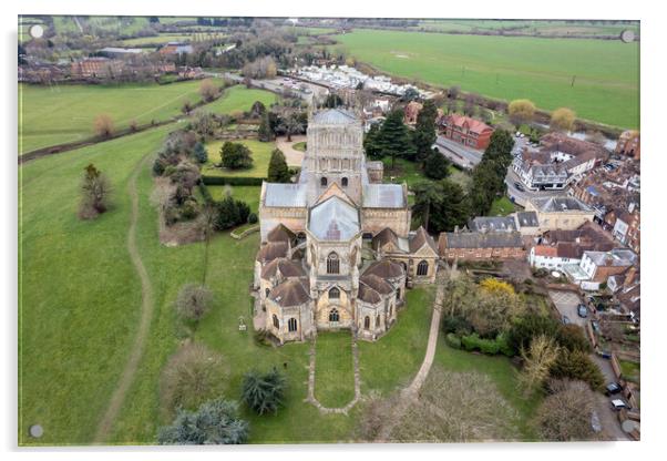 Tewkesbury Abbey Acrylic by Apollo Aerial Photography