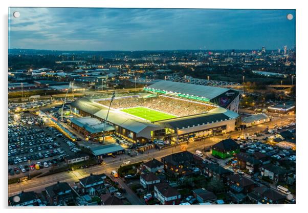 Elland Road Leeds United Acrylic by Apollo Aerial Photography
