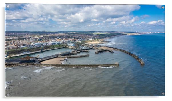Seaham Marina and Harbour Acrylic by Apollo Aerial Photography